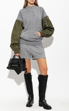 Dsquared2 Sweatshirt Made From Combined Fabrics, Womens, Grey