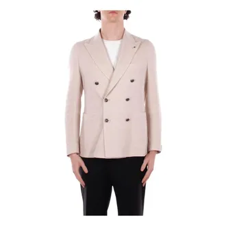 Tagliatore Blazers, male, Beige, Size: XL Double-breasted Jacket