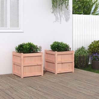 vidaXL Jardineras De Jard&iacute;n 2 Unidades Madera Maciza Douglas Vidaxl