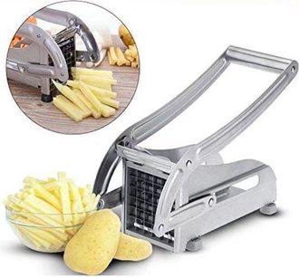 OEM Cortador De Patatas Fritas De Acero Inoxidable, Cortador De Verduras (zanahoria Y Pepino) Y Cortador De Patatas, Base Antideslizante Con Ventosa