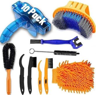 OEM 10 Piezas, Limpiador De Cadena Multifuncional Para Bicicletas, Limpieza De Cadena, Cepillo Para Cadena, Kit De Limpieza Para Bicicletas, Cepillo
