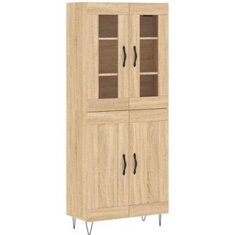 vidaXL Vidaxl - Aparador Alto Madera Contrachapada Color Roble 69,5x34x180 Cm