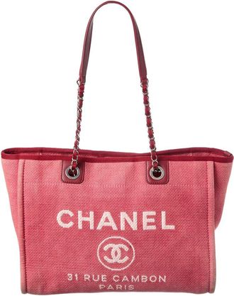 Chanel Pink Canvas Deauville (Authentic Pre-Loved)
