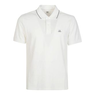 C.P. Company Polo Shirts, male, White, Size: 2XL Polo Shirt