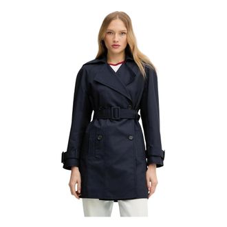 Pinko Pinko, Dames, Mantels, Blauw, Maat: M Katoen