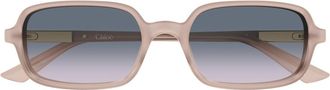 Chlo&eacute; Pink CH0363S Oversized Rectangular Acetate Sunglasses