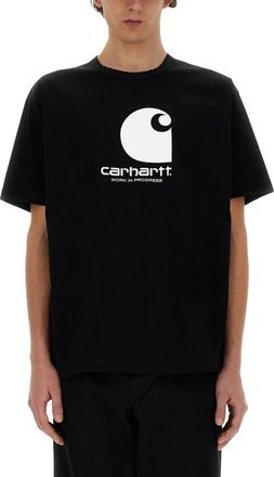 Junya Watanabe Oversized Black Graphic Tee