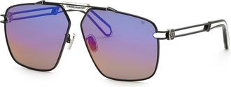 Philipp Plein SPP049M 0541 Mens Sunglasses Black Size 63
