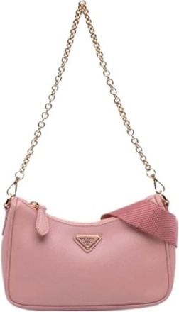 Prada Pre-owned Mini Satchel - Dames - Vintage Mini Tas - Roze - ONE Size - Leer - Vintage