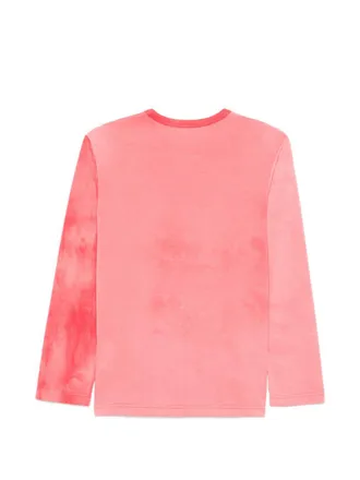 Comme Des Gar&ccedil;ons Tie-Dye Cotton Long-Sleeve T-Shirt - Pink