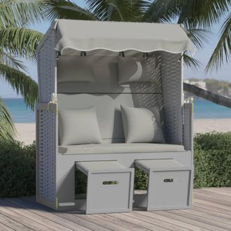 vidaXL Furniture Limited - Silla Playa Strandkorb Con Cojines Rat&aacute;n