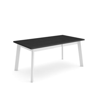 Skraut Home Skraut Home - Mesa Comedor, Mesa Fija Cocina Y Sal&oacute;n, 170, Para 8 Comensales, Patas De Madera, Estilo Moderno, Negro