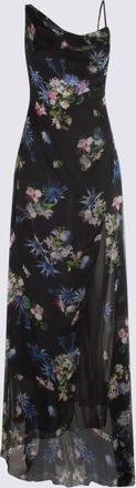 Blumarine Black Silk Maxi Dress