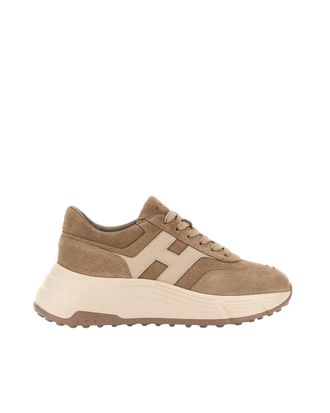 Hogan Beige Hi-Fi Suede Leather Sneakers