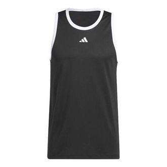 adidas Legends Basketball 3-Stripes Tank Top Black IC2457