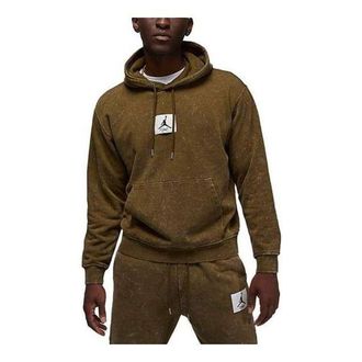 Nike Jordan Air Jordan Flight Fleece Washed Pullover Hoodie Light Olive DR3087-385