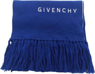 Givenchy Modieuze sjaal voor alle gelegenheden - Dames - Wintersjaals - Blauw - ONE Size - Wol - Accessoires