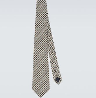 Dunhill Houndstooth silk tie
