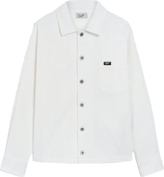 Pence White Tommy Button Up Cotton Jacket