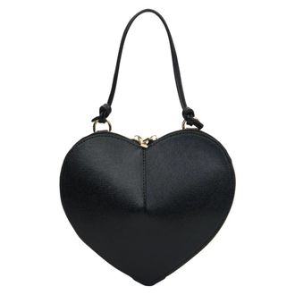 Estro & Luminara Heart-Shaped Bag - female - Estro - Handbags - Black - ONE SIZE - Bags