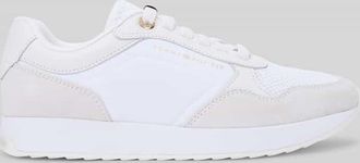 Tommy Hilfiger Sneaker aus Veloursleder mit Mesh-Details in Weiss, Gr&ouml;&szlig;e 40