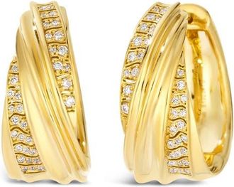 Hueb Dunas 18K Gold & Diamond Hoop Earrings in Yellow Gold at Nordstrom