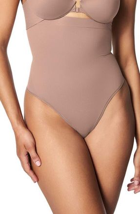 Spanx SPANXsculpt Seamless Power High-Waisted Thong in Cafe Au Lait at Nordstrom, Size X-Large
