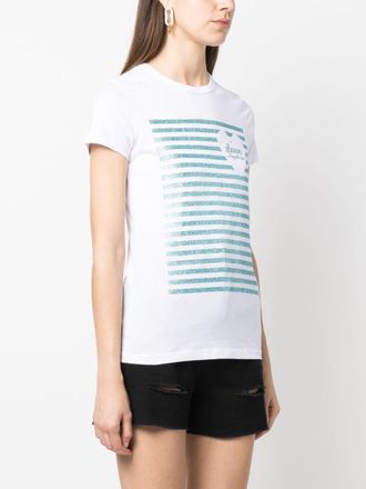 Love Moschino T-shirt met logoprint - Wit