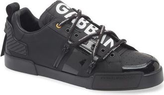 Dolce & Gabbana Portofino Lightweight Sneaker in 89690 Black/White at Nordstrom, Size 10Us