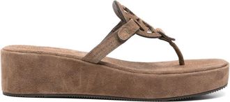 Tory Burch 50mm Miller Sandals - Womens - Rubber/Calf Suede