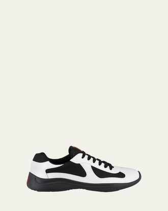 Prada Mens Americas Cup Patent Leather Sneakers