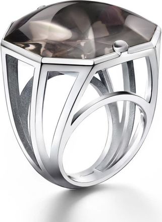 Baccarat LILLUSTRE Gray Crystal Ring Size 5 2611893