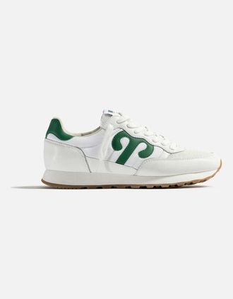 Wushu Ruyi Womens Club Sneaker - White / Green - Size: 10.5