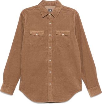 Boggi Milano Camicia a coste - Marrone