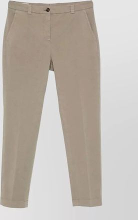 Incotex leyre straight leg cotton trousers belt loops