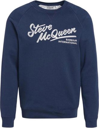 Barbour Frankie Crew Sweatshirt - Heren - Sweatshirts - Blauw - L - Katoen - Hoodies & sweatvesten