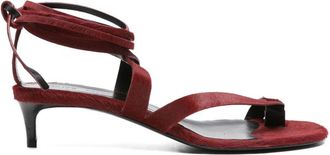 Khaite 35mm Aimee Heeled Sandals - Womens - Calf Leather/Calf Hair