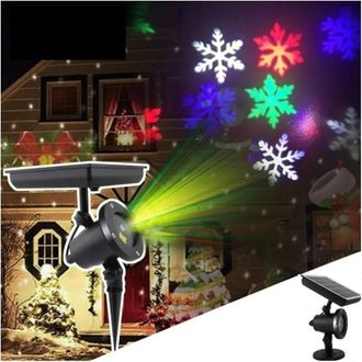 OEM Proyector Decorativo, Proyector De Copos De Nieve Navide&ntilde;os Con Energ&iacute;a Solar, Proyector De Nevadas Resistente Al Agua, Luz Para Jard&iacute;n Y Fiestas Navi