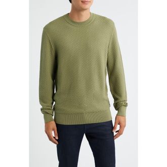 BOSS Imberto Textured Sweater in Medium Green at Nordstrom, Size Xx-Large
