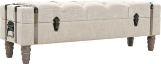 vidaXL Vidaxl Cassapanca In Legno Massello E Acciaio 111x34x37 Cm