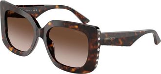 Jimmy Choo London Stijlvolle zonnebril met bruine lenzen - Dames - Zonnebrillen - Bruin - 54 MM - Accessoires