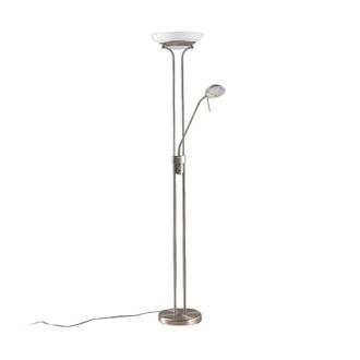 Lindby L&aacute;mpara de pie led de metal gris
