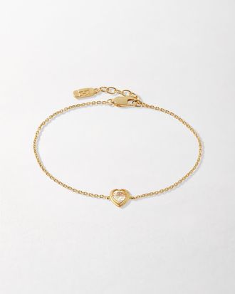 Edge of Ember Heart White Sapphire Bracelet at Nordstrom, Size 7.5