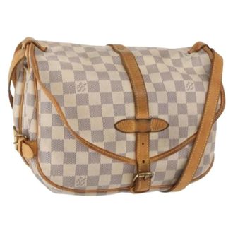 Louis Vuitton Pre-owned Cross Body Bags, female, White, Size: ONE SIZE Pre-owned Canvas Cross Body Bag