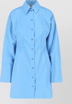 Fendi long sleeve collared knee length jacket