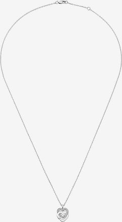 Dinh Van Halskette aus Weissgold und Diamanten Double Coeurs R10