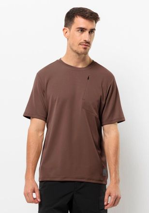 Jack Wolfskin T-Shirt JACK WOLFSKIN BIKE COMMUTE T M, Herren, Gr. XL (54/56), braun (schwarz, rust), Style:1. Oberstoff 100% POLYESTER; 2.FUTTER: 100% POLYESTER, Sh