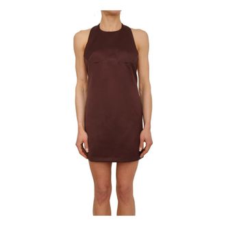 Elisabetta Franchi Short Dresses, female, Brown, Size: XS Vestito