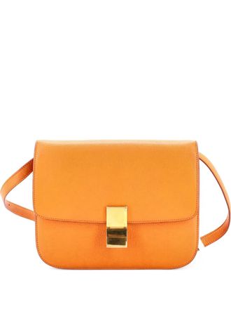 Celine Classic Box Bag Grainy Leather Medium crossbody bag - Arancione