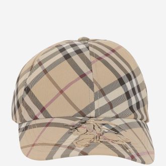 Burberry Baseball Cap With Check Pattern